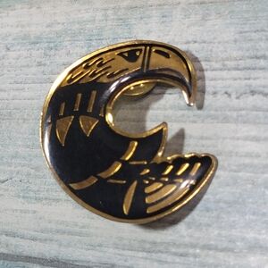 Eagle Enamel black and gold Pin.